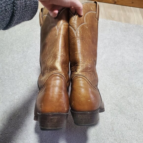 TONY LAMA Vintage Leather Cowboy Boots Rustic Cowgirl Western Women's 9.5D Wide - Picture 6 of 13